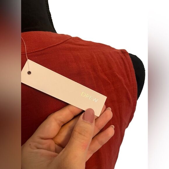 NWT ANTHROPOLOGIE DREW VNECK BUTTON UP RUFFLED MINI DRESS WITH TIE SIZE SMALL - Picture 10 of 11